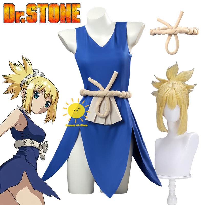 Anime Cosplay Mujer - 애니메이션 Dr.Stone 코스프레 코하쿠 코스프레 의상