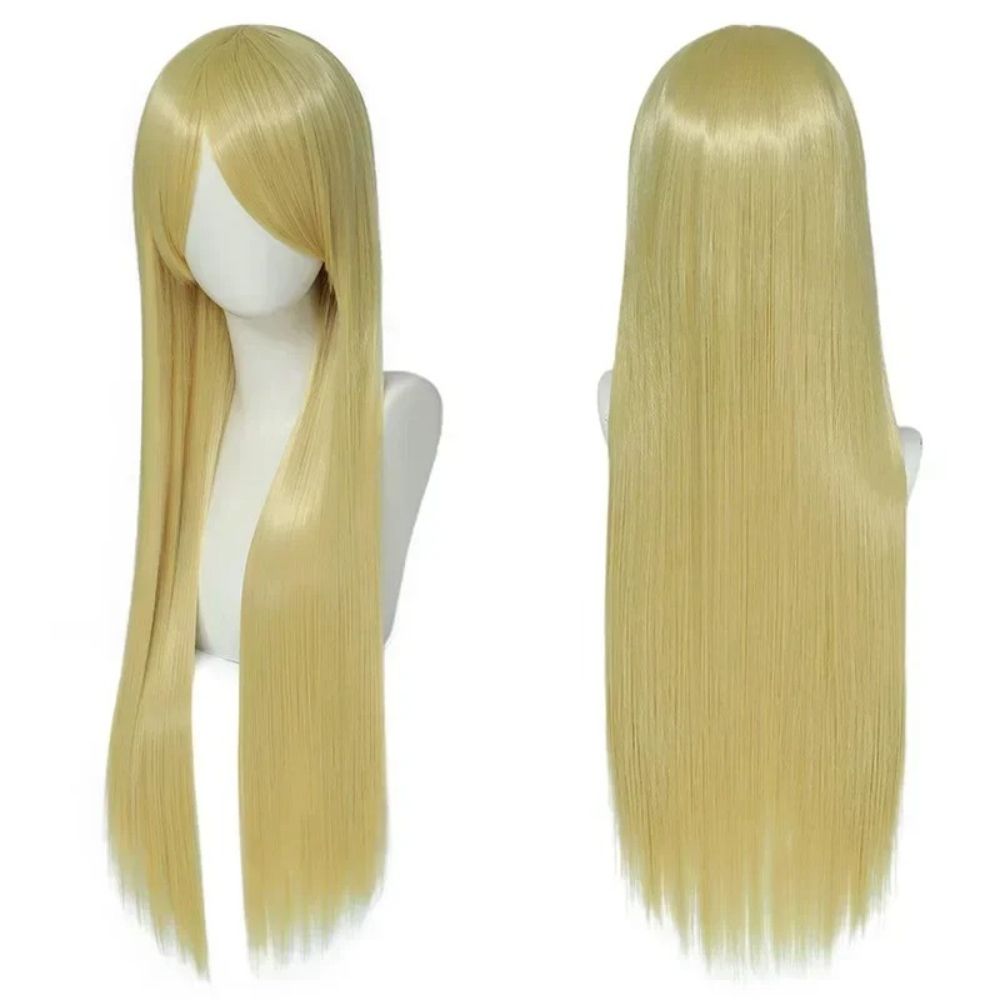 Anime Cosplay Mujer - 80cm 다채로운 긴 직선 합성 머리