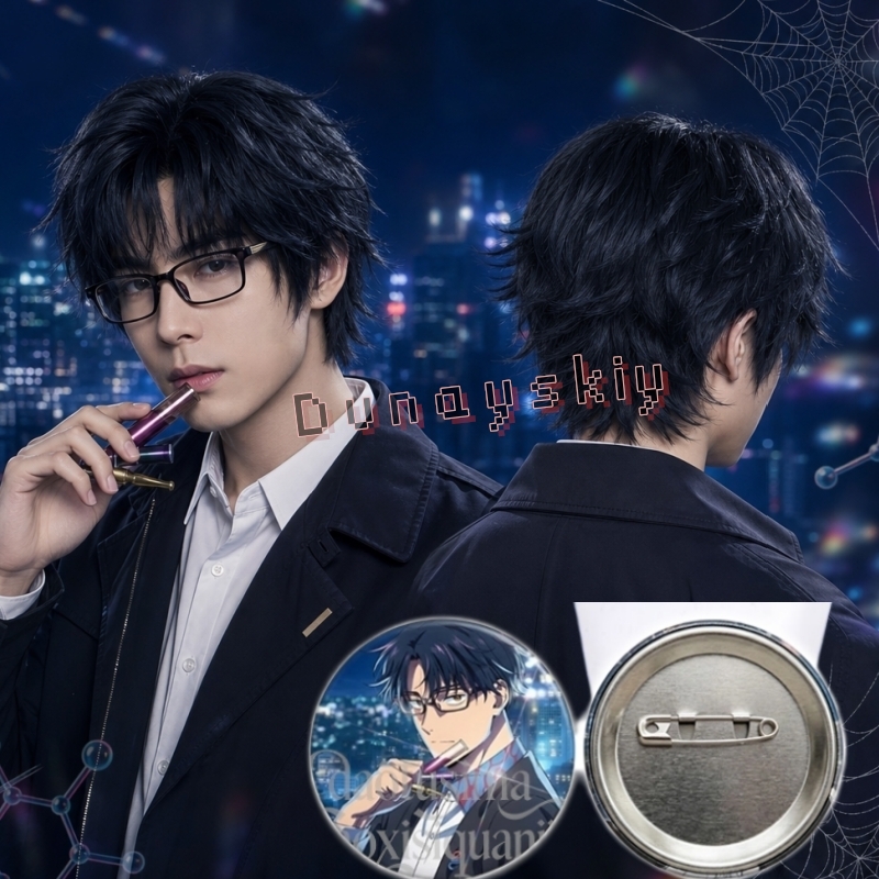 Anime Cosplay Blue Hair - 애니메이션 MARRIAGETOXIN 코스프레 가발 58mm 배지