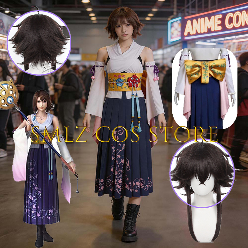 Anime Cosplay Kimono - Smlz FFX 유나 코스프레 애니메이션 FF10
