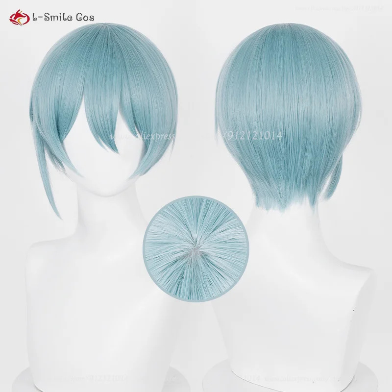 Anime Cosplay Blue Hair - 애니메이션 Hiori Yo 코스프레 28cm 라이트