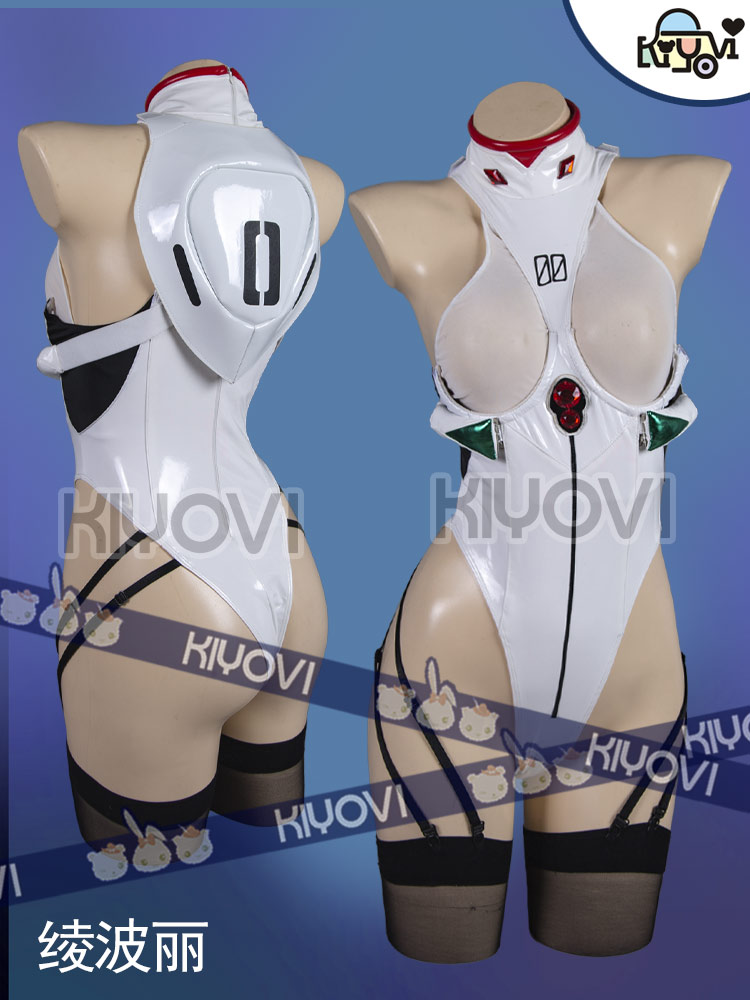 Anime Cosplay Bikini - 아야나미 레이 여성 PU 점프슈트 비키니