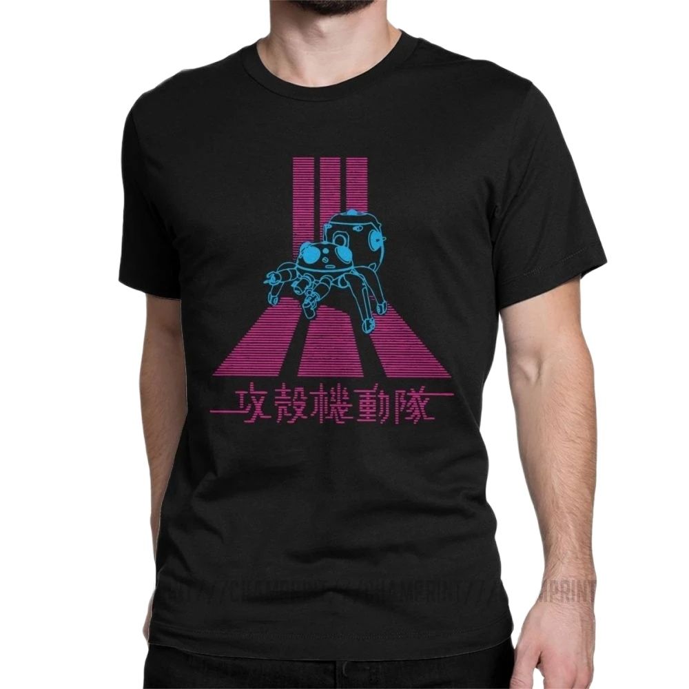Anime Cosplay Ideas Male - 빈티지 유령 껍질 GITS Tachikoma T-셔츠