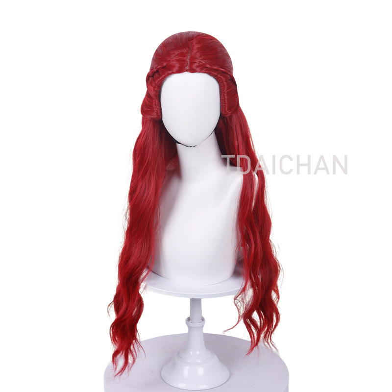 곱슬 코스프레 가발 레드 프린세스 하트 헤어스타일 클로 - Anime Cosplay Blue Hair 리뷰 및 가격