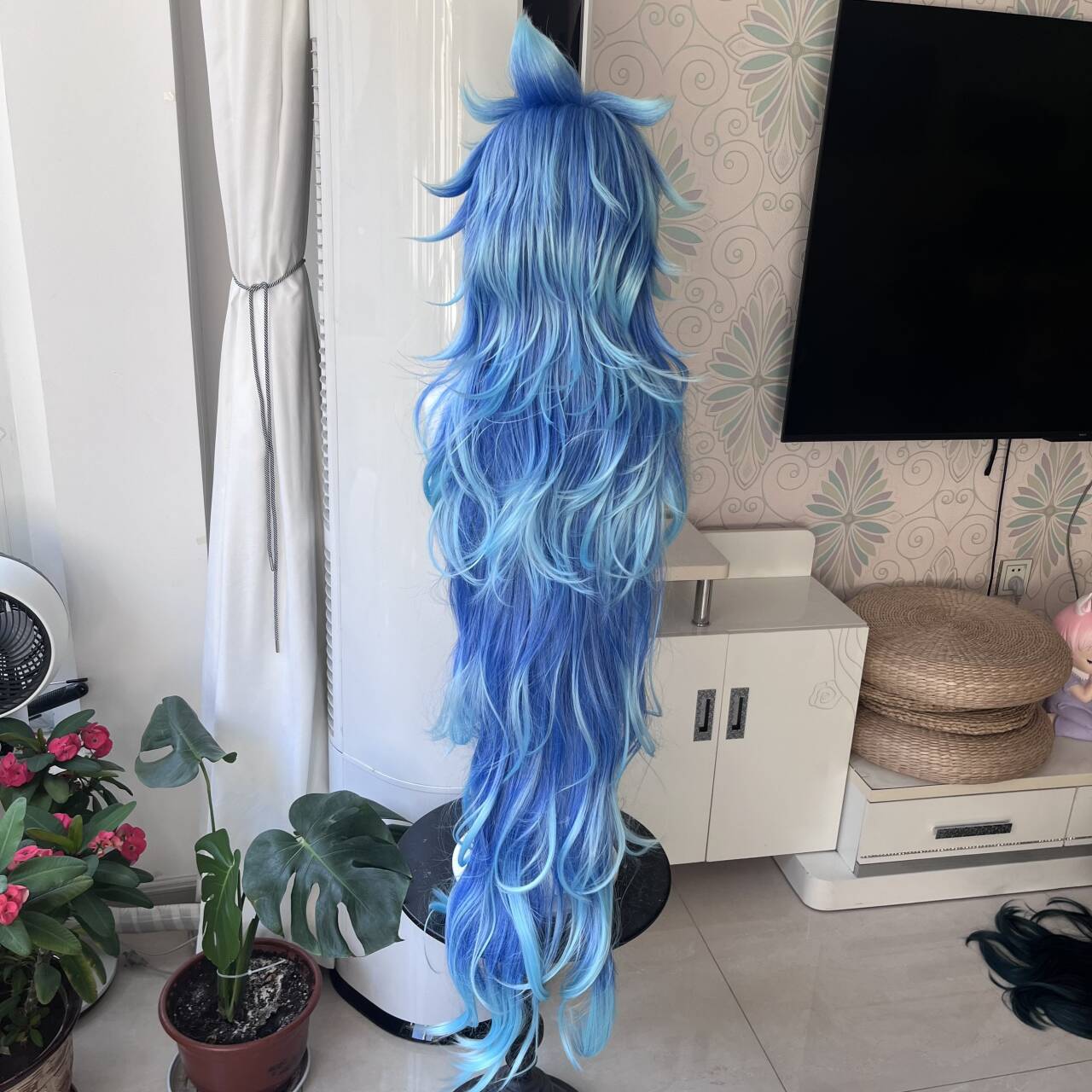 [스타일드 가발]이디아 코스프레 가발 애니메이션 트위스 - Anime Cosplay Blue Hair 리뷰 및 가격