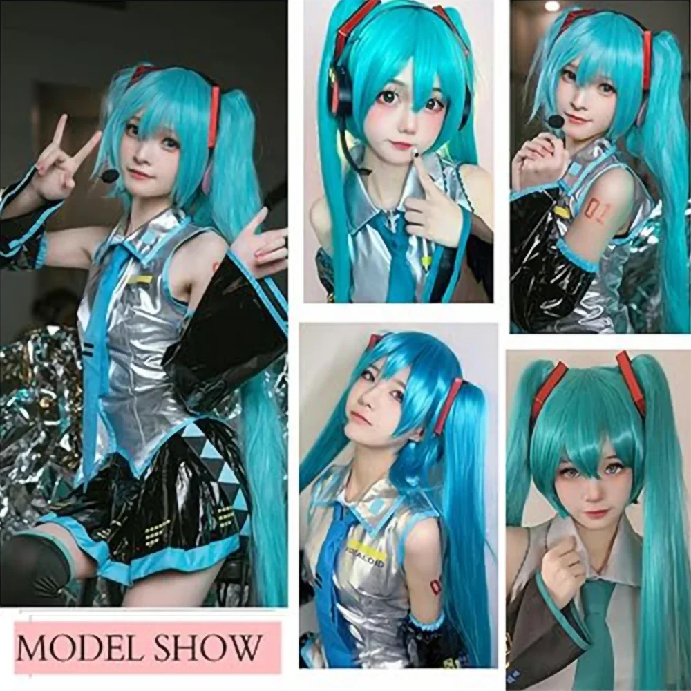 2026 미쿠 코스프레 가발 105cm 긴 파란색 녹색 - Anime Cosplay Blue Hair 리뷰 및 가격