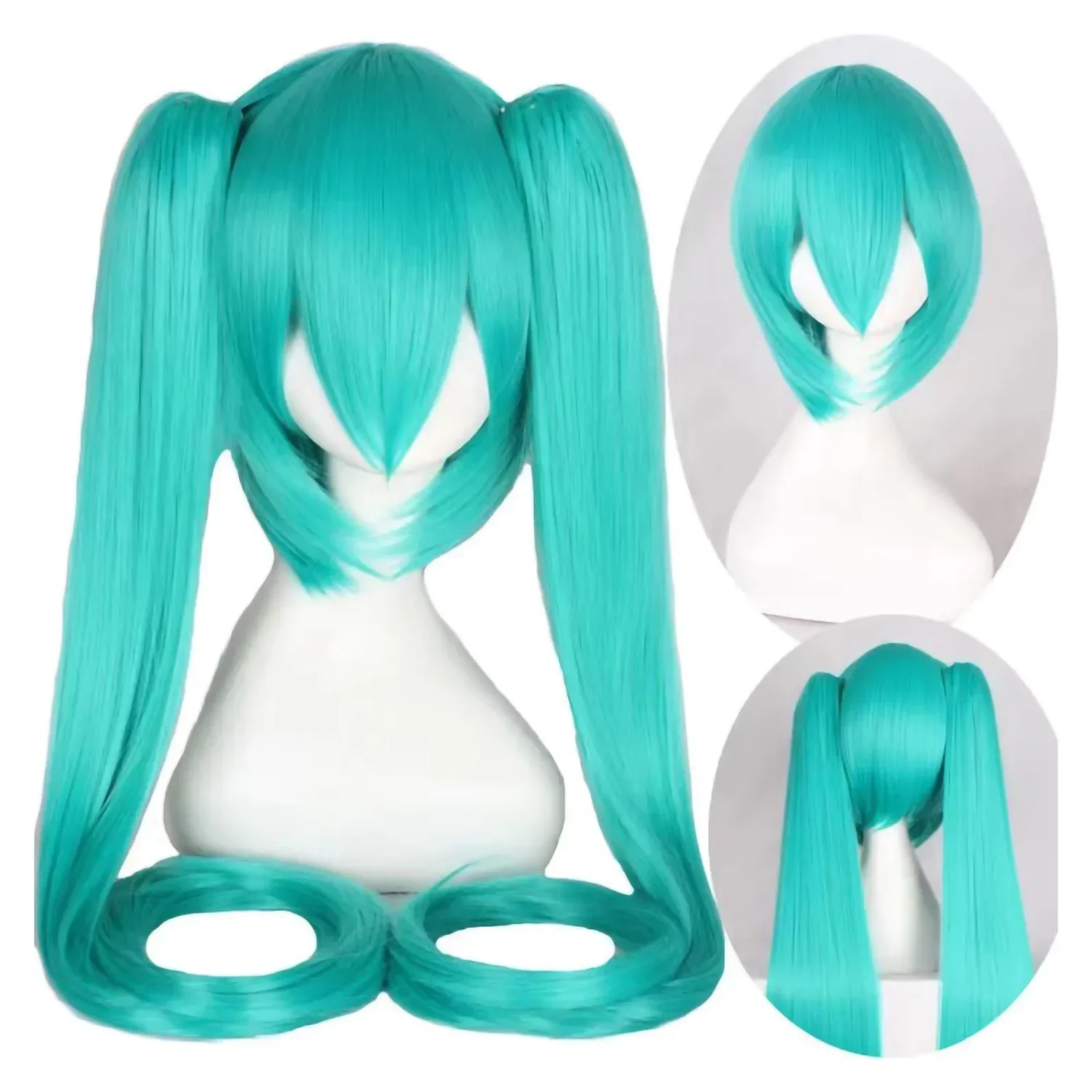2026 미쿠 코스프레 가발 105cm 긴 파란색 녹색 - Anime Cosplay Blue Hair 리뷰 및 가격