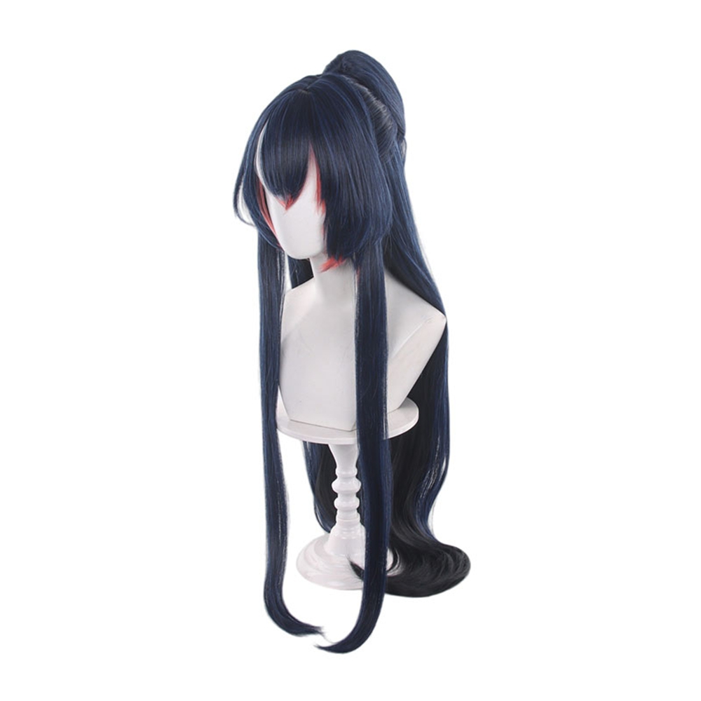 다크 블루 롱 스트레이트 코스프레 가발 내열성 합성 헤 - Anime Cosplay Blue Hair 리뷰 및 가격