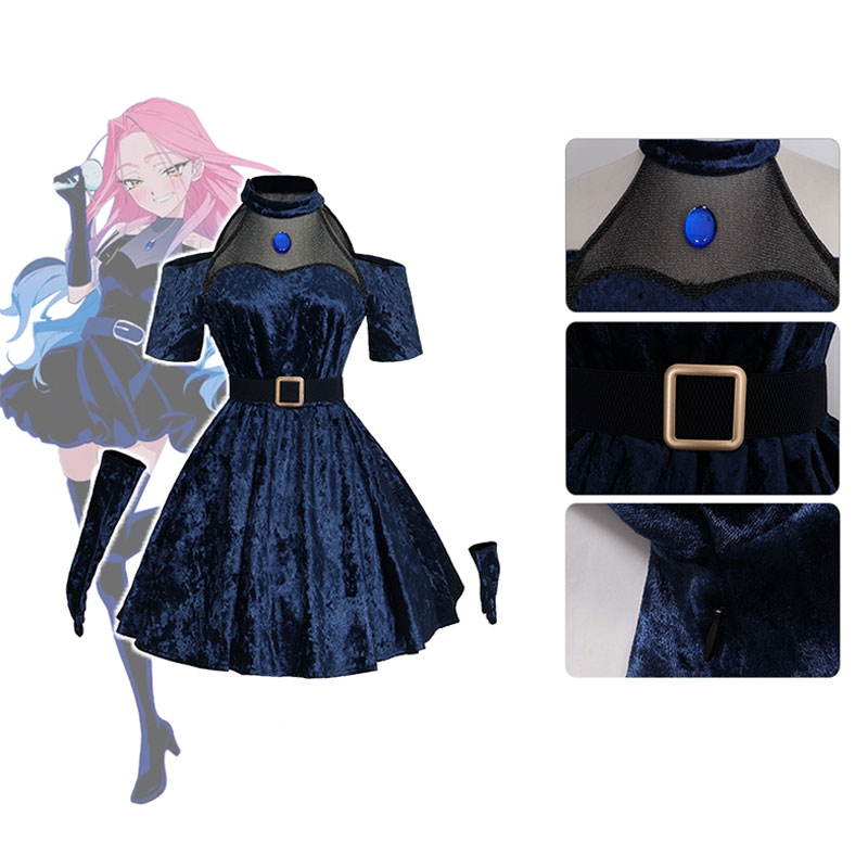미지 코스프레 애니메이션 외계인 무대 의상 가발 진한  - Anime Cosplay Blue Hair 리뷰 및 가격