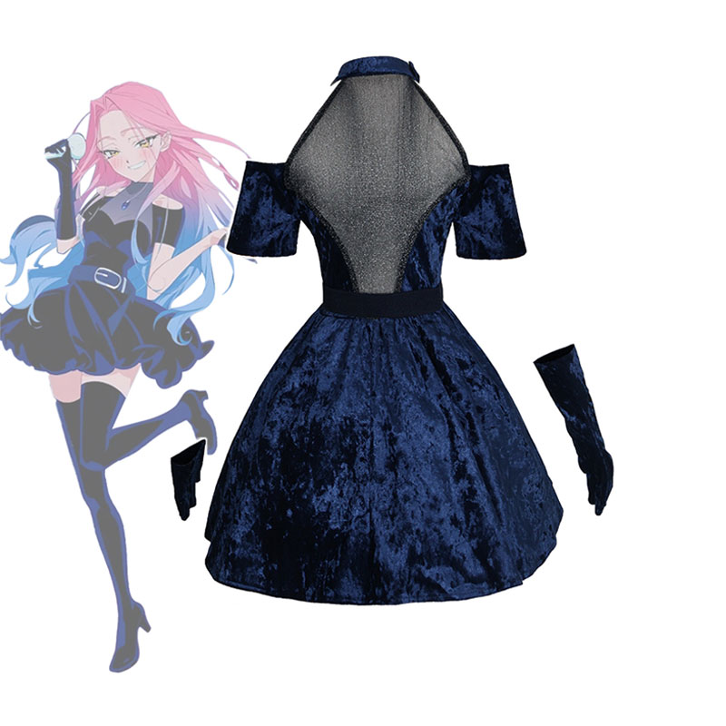 미지 코스프레 애니메이션 외계인 무대 의상 가발 진한  - Anime Cosplay Blue Hair 리뷰 및 가격