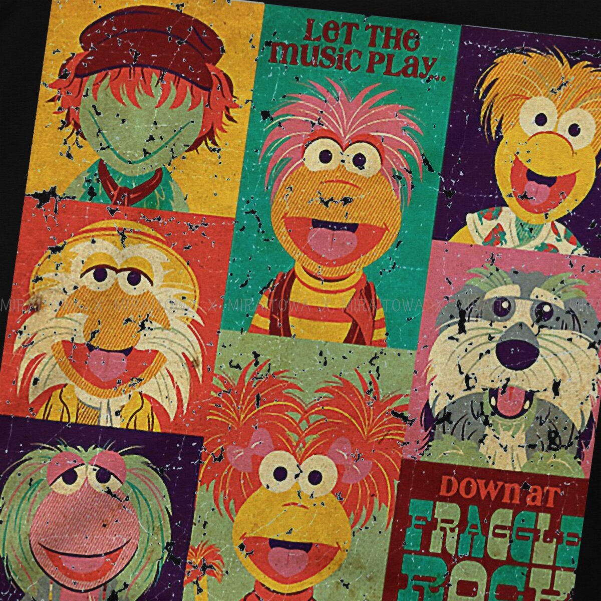팀 독특한 TShirt Fraggle Rock Mupp - Anime Cosplay Ideas Male 리뷰 및 가격