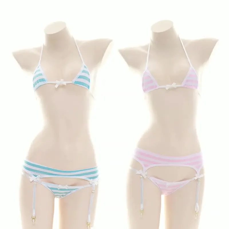여성용 달콤한 애니메이션 게임 3피스 비키니 수영복 귀 - Anime Cosplay Bikini 리뷰 및 가격